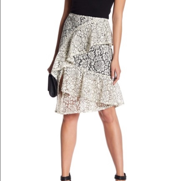 Nanette Lepore Dresses & Skirts - Nanette Nanette Lepore Lace Frill Skirt